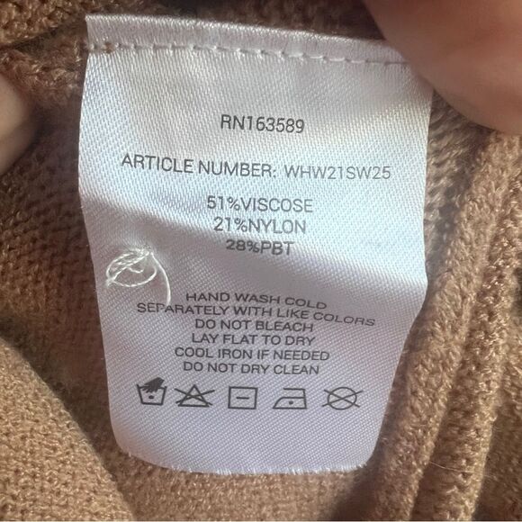 Who What Wear Plus Size Camel Knit Jumpsuit Sz L long sleeve button up Coquette - Picture 3 of 5